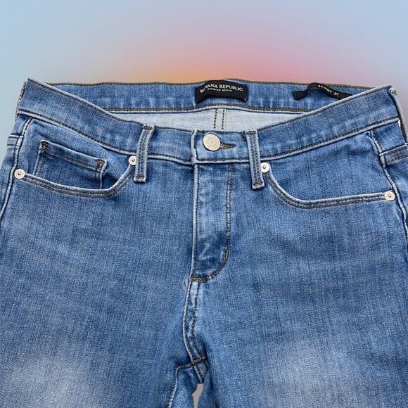 BANANA REPUBLIC Women’s 27 Skinny Ankle Blue Jeans - Picture 1 of 4